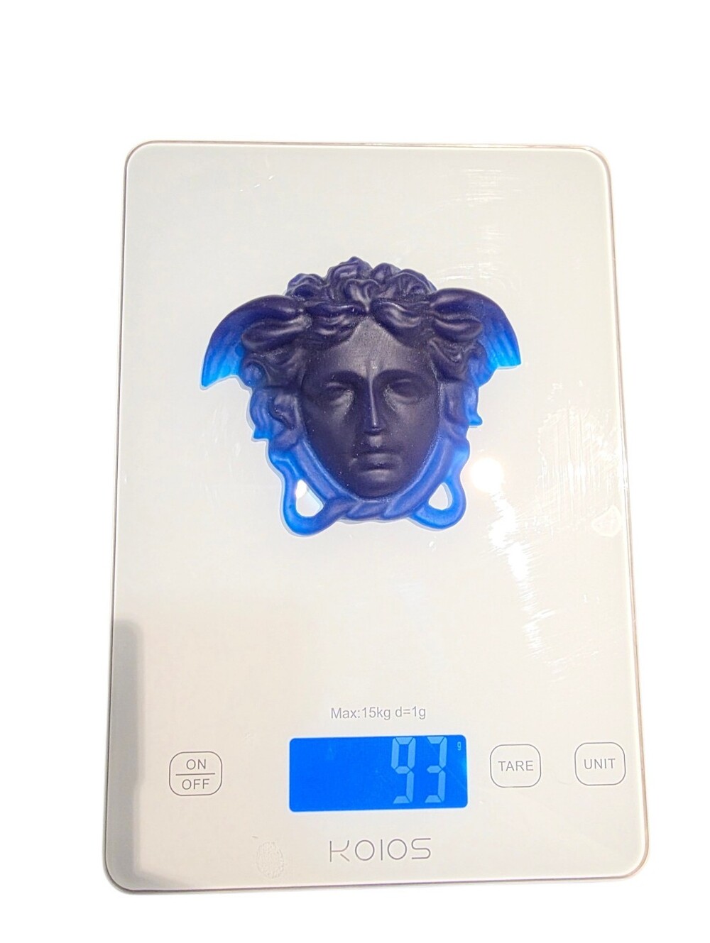 Purple/Blue Resin Versace Inspired Medusa Decor/ Paperweight - Picture 6 of 6